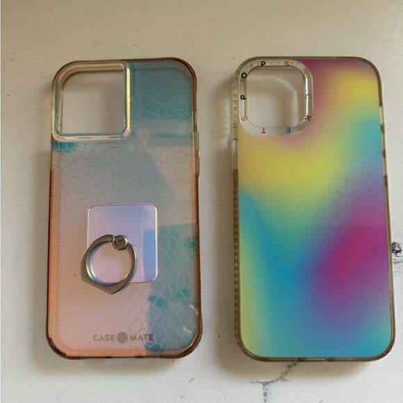Pop Socket & Casemate Rainbow and Iridescent Phone Cases IPhone 12 Pro Max - Picture 1 of 3